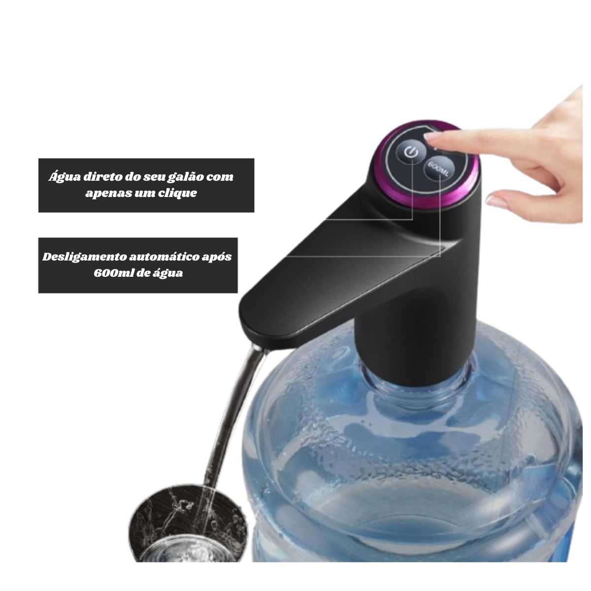 Bomba Elétrica Inteligente De Água Recarregável Usb Galões Bomba Elétrica Inteligente De Água Recarregável Usb Galões